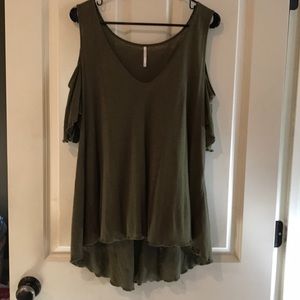 Free People cold shoulder lightweight blouse